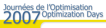 Journées de l'optimisation 2007 Optimizations days